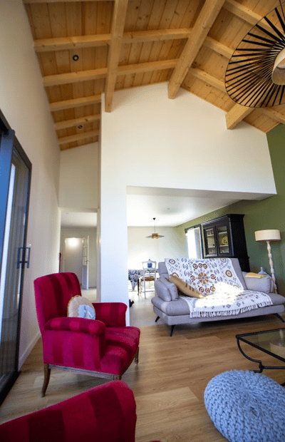 rénovation maison capbreton seignosse soustons aménagement intérieur séjour et plafond
